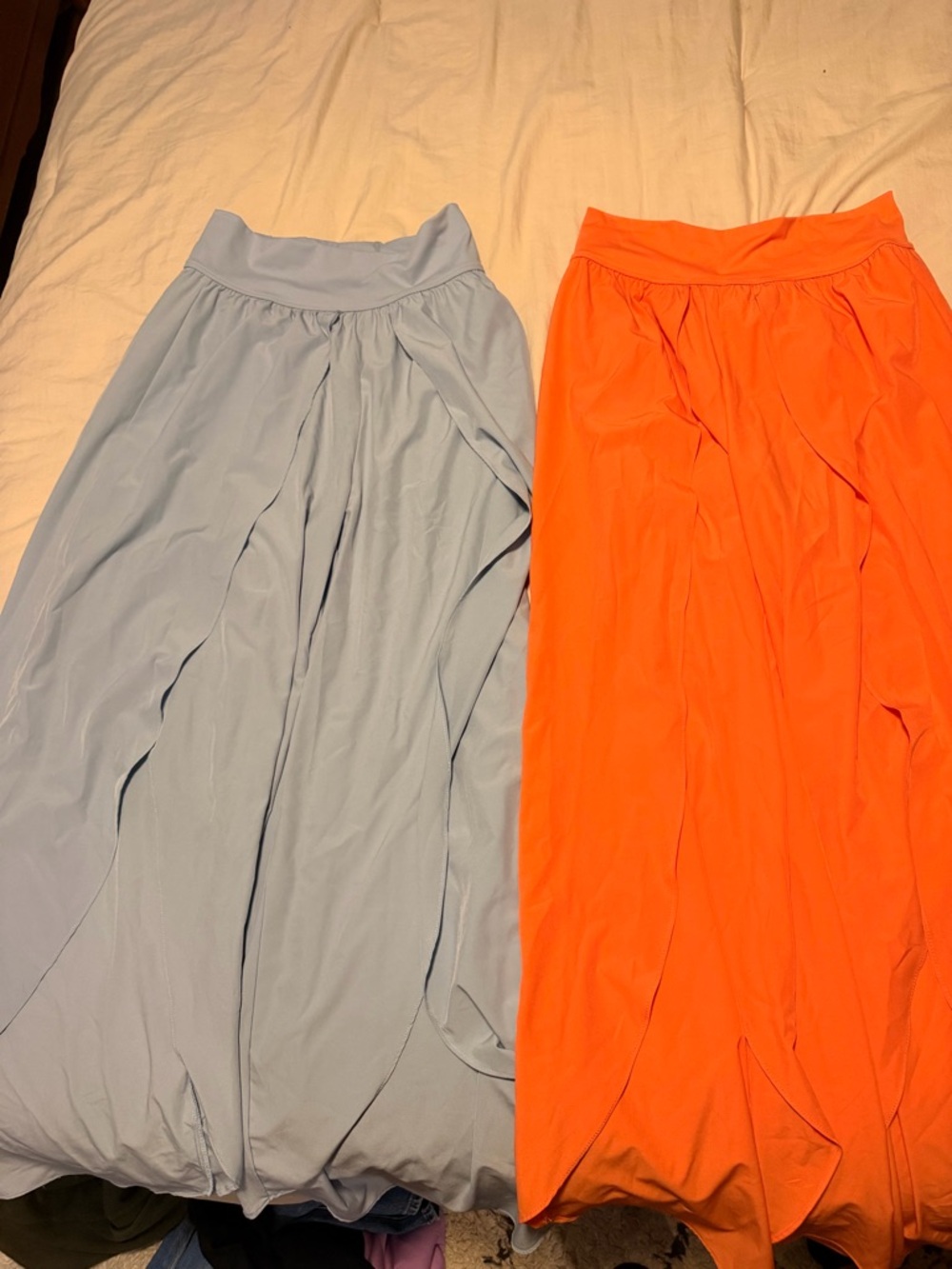 HALARA Light Blue and Bright Orange Butterfly Pants